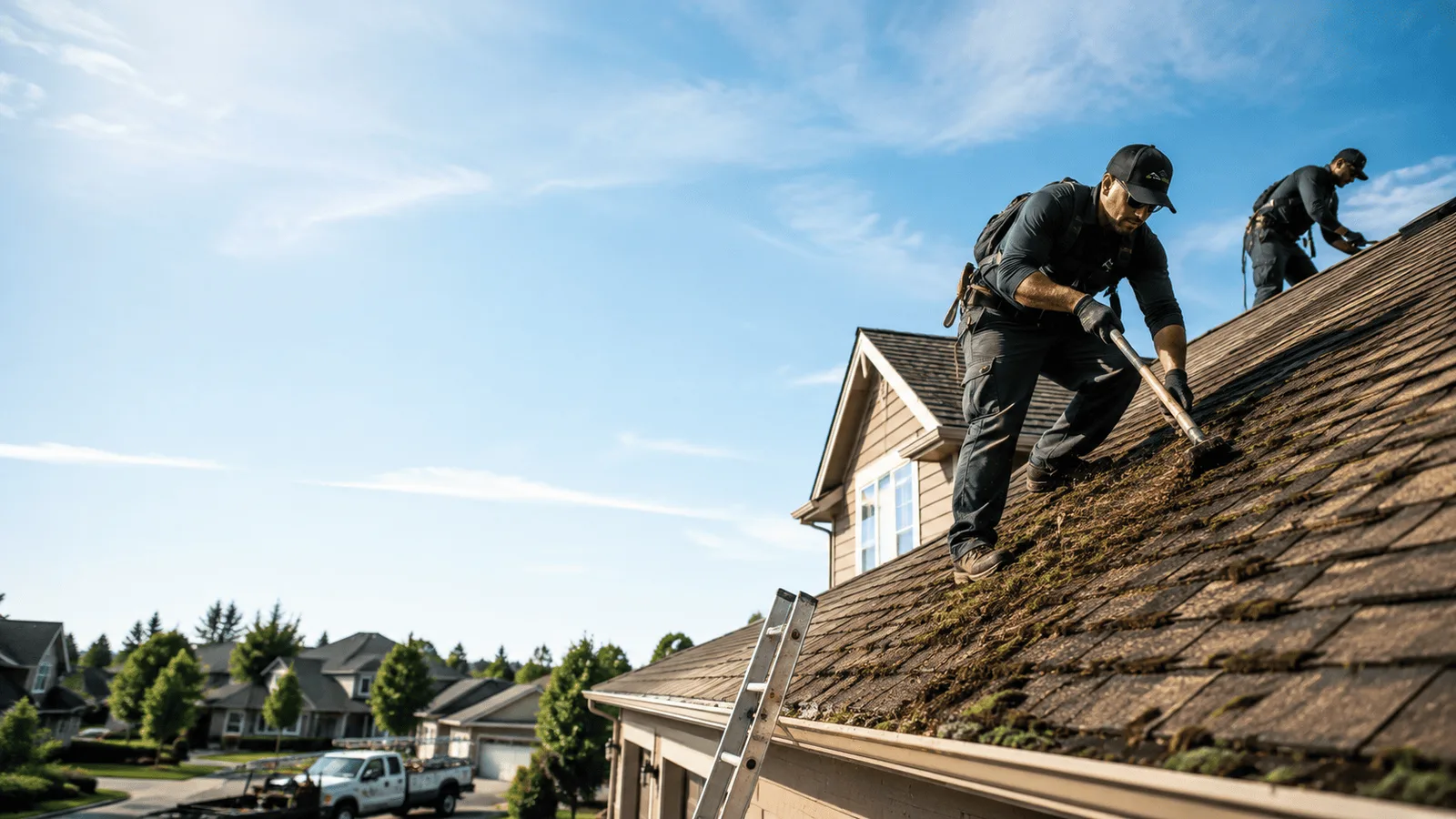 Roof Moss Removal in Vicksburg, MI near me